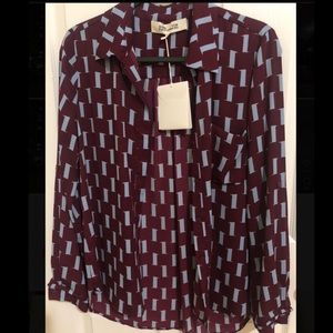 DVF burgundy shirt